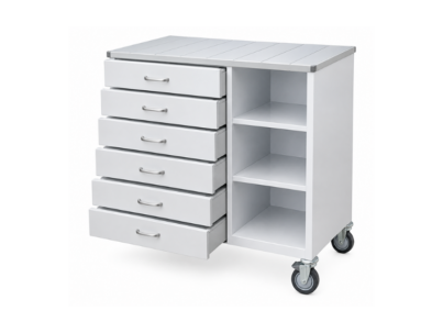 Anaesthetic Trolley 6 Drawers 3 Shelves – SSteel top