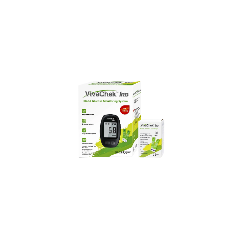 Vivachek Glucose Meter + Strips